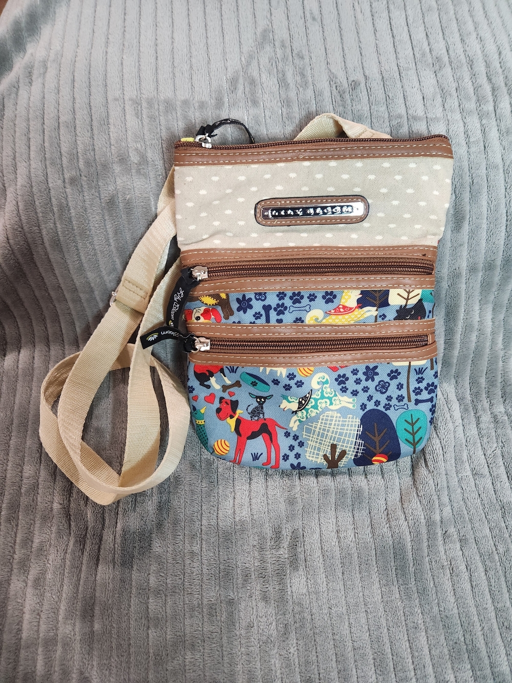 Lily Bloom Boston dog crossbody bag purse